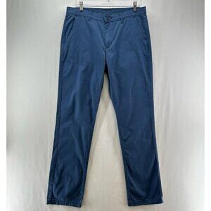 English Laundry Chino Pants Mens Sz 32x32 Flat Front Straight Leg Stretchy Blue